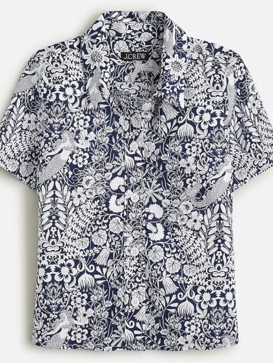 J. Crew Tops - J.Crew Gamine cotton poplin shirt in mermaid floral